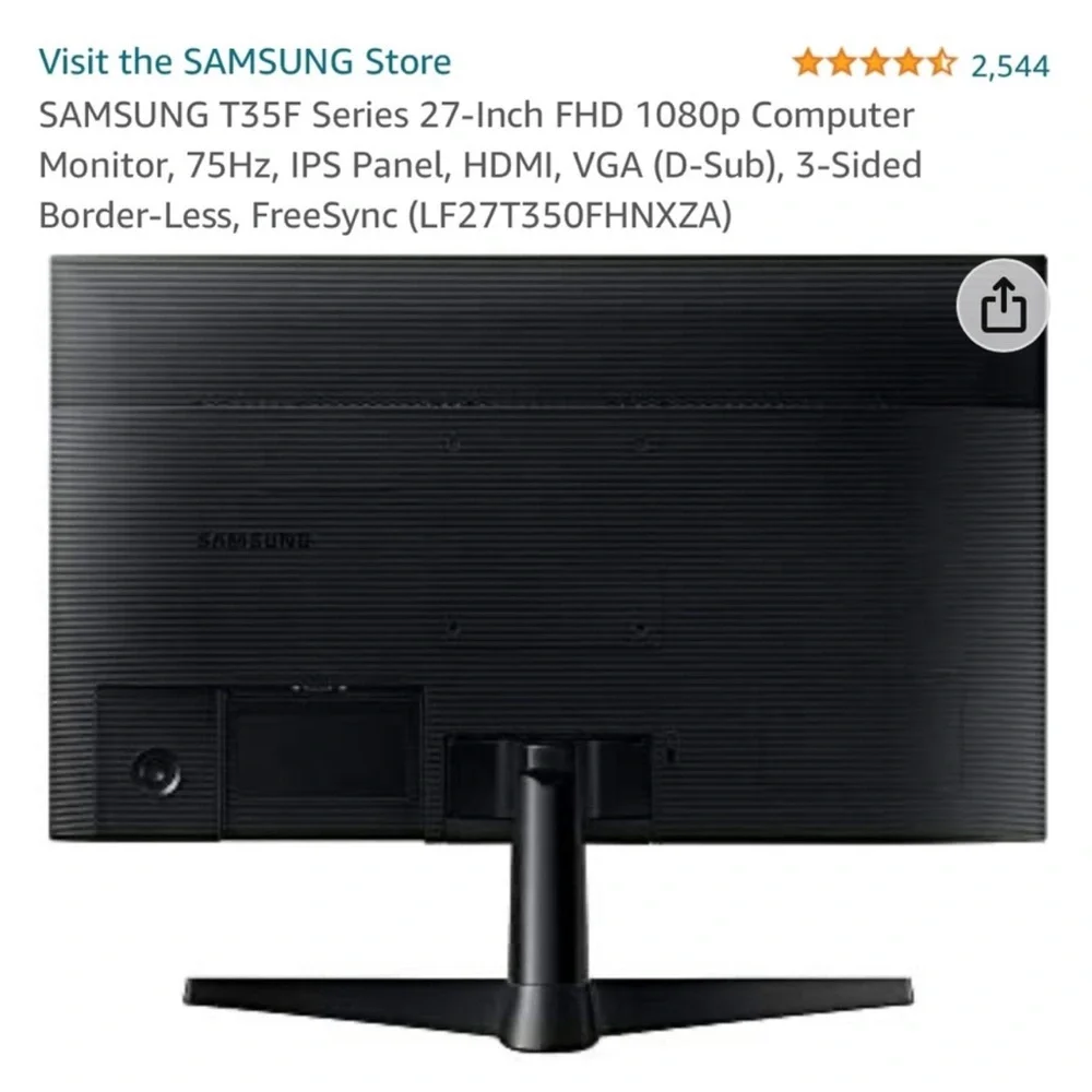 SAMSUNG T35F Series 27-Inch FHD 1080p Computer Monitor, 75Hz - Picture 3 of 10